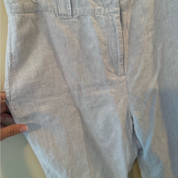 Chico's 100% linen pant gray size 8 zipper fly - Picture 4 of 6